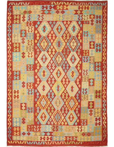 Kilim 213x303 Cm Kilim Afghan, Hand-carded Wool (warp: