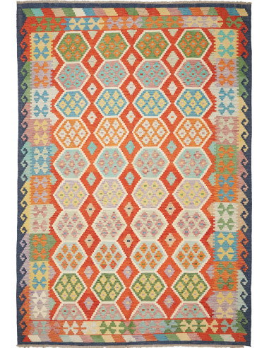 Kilim 204x297 Cm Kilim, Afghanistan, Hand-carded Wool (warp: