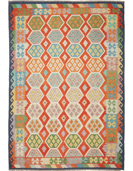 Kilim 204x297 Cm Kilim, Afghanistan, Hand-carded Wool (warp:
