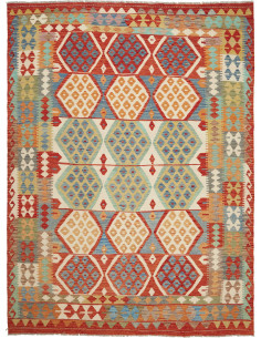 Kilim 177x238 Cm Afghan Kilim Hand-carded Wool