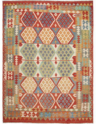 Kilim 177x238 Cm Afghan Kilim Hand-carded Wool