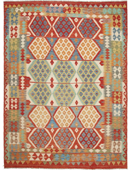 Kilim 177x238 Cm Afghan Kilim Hand-carded Wool