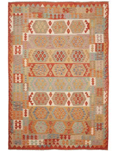 Kilim 199x294 Cm Kilim, Afghanistan, Hand-carded Wool (warp: