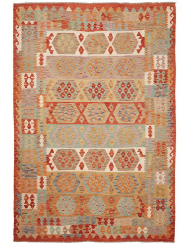 Kilim 199x294 Cm Kilim, Afghanistan, Hand-carded Wool (warp: