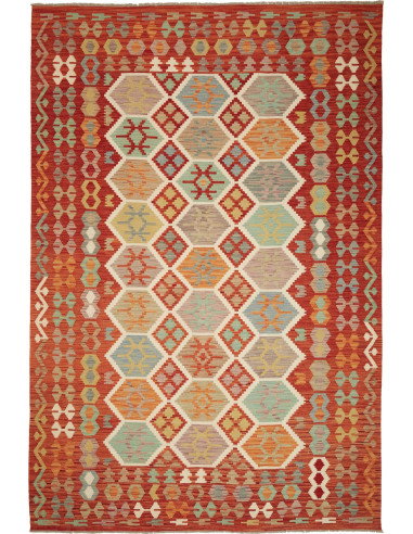 Kilim 201x297 Cm Kilim, Afghanistan, Lana Cardata A Mano