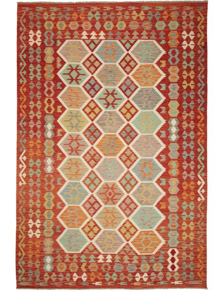 Kilim 201x297 Cm Kilim, Afghanistan, Hand-carded Wool (warp: