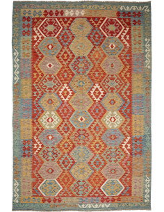 Kilim 200x297 Cm Kilim Afghanistan Lana Cardata A Mano
