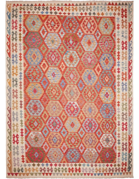 Kilim 253x351 Cm Kilim Afghanistan, Hand-carded Wool, Cotton
