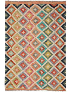 Kilim 99x150 Cm Kilim, Afghanistan, Lana Cardata A Mano