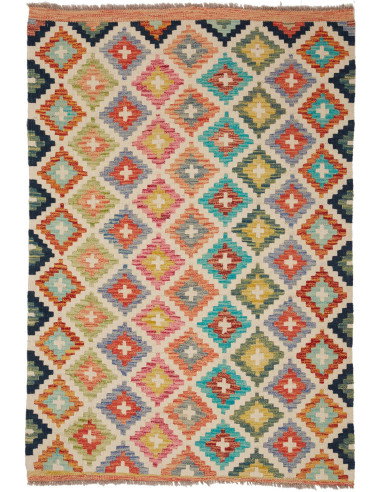 Kilim 99x150 Cm Kilim, Afghanistan, Lana Cardata A Mano