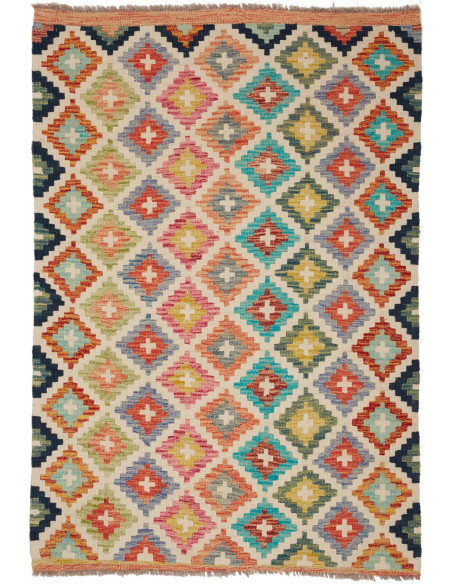 Kilim 99x150 Cm Kilim, Afghanistan, Lana Cardata A Mano