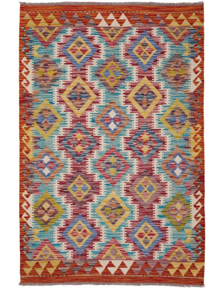 Kilim 99x152 Cm Kilim, Afghanistan, Lana Cardata A Mano