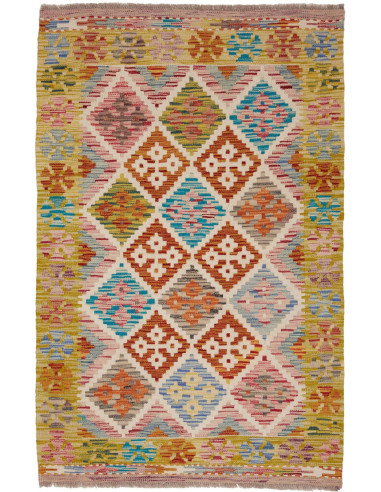 Kilim 100x156 Cm Kilim Afghanistan Hand-carded Wool Cotton
