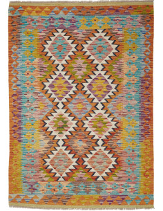Kilim 104x150 Cm Kilim, Afghanistan, Lana Cardata A Mano,