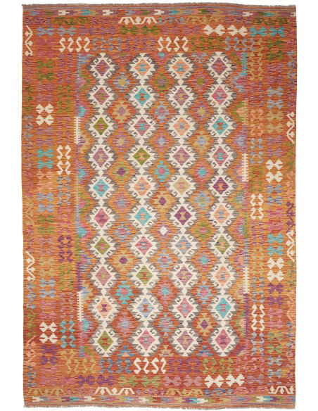 Kilim 201x298 Cm Kilim Afghanistan Hand-carded Wool Cotton