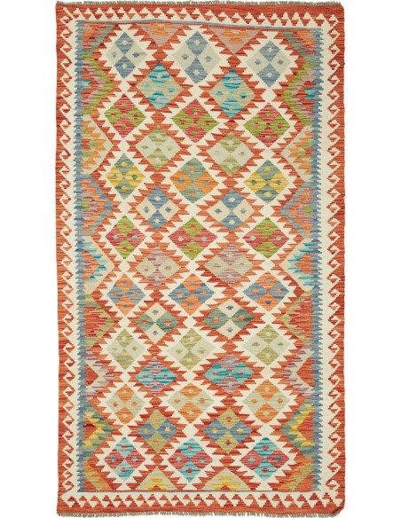 Kilim 110x202 Cm Kilim, Afghanistan, Lana Cardata A Mano