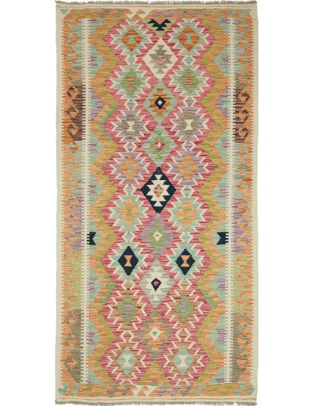 Kilim 101x200 Cm Kilim, Afghanistan, Hand-carded Wool,