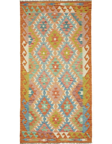 Kilim 102x201 Cm Kilim, Afghanistan, Lana Cardata A Mano