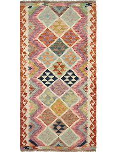 Kilim 101x203 Cm Kilim Afghanistan Hand-carded Wool (warp: