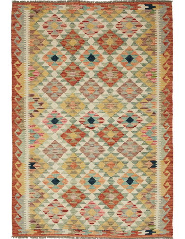 Kilim 118x179 Cm Kilim Afghano, Lana Cardata A Mano (ordito:
