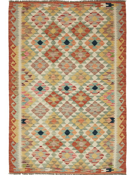 Kilim 118x179 Cm Kilim Afghano, Lana Cardata A Mano (ordito: