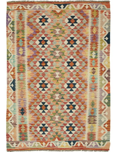 Kilim 124x177 Cm Kilim Afghanistan Lana Cardata A Mano