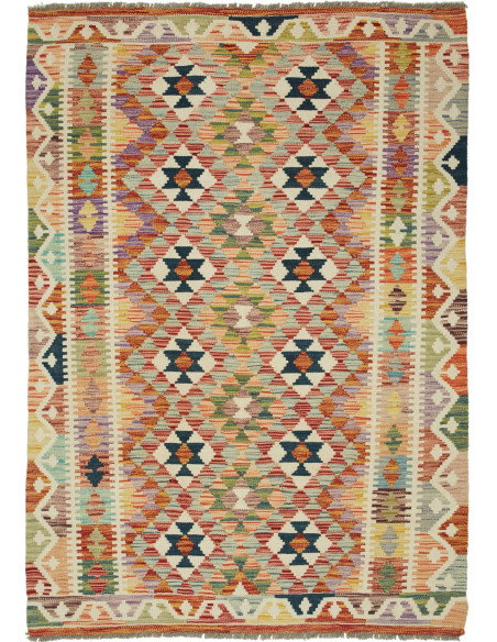 Kilim 124x177 Cm Kilim Afghanistan Lana Cardata A Mano