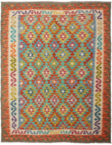Kilim 156x198 Cm Kilim Afghanistan, Hand-carded Wool (warp: