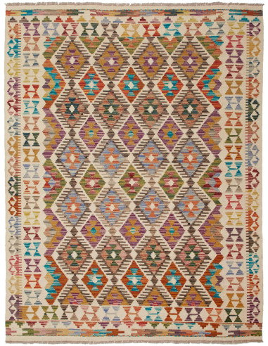 Kilim 150x196 Cm Kilim, Afghanistan, Hand-carded Wool (warp: