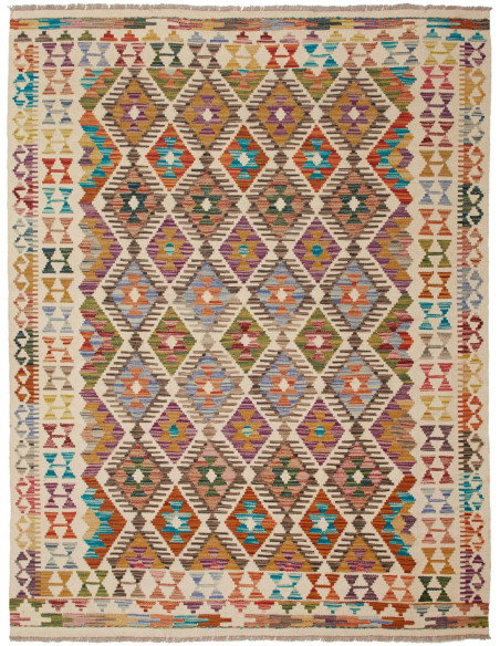 Kilim 150x196 Cm Kilim, Afghanistan, Hand-carded Wool (warp: