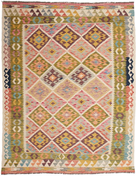 Kilim 155x200 Cm Kilim, Afghanistan, Lana Cardata A Mano