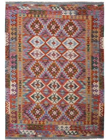 Kilim 157x207 Cm Kilim Afghanistan Hand-carded Wool (warp