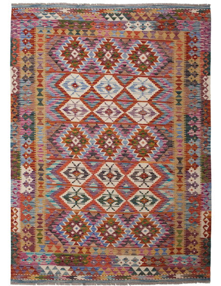 Kilim 157x207 Cm Kilim Afghanistan Lana Cardata A Mano