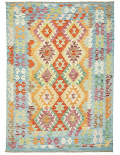 Kilim 147x206 Cm Kilim Afghanistan Lana Cardata A Mano