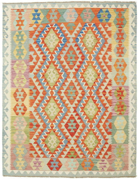 Kilim 154x197 Cm Kilim, Afghanistan, Lana Cardata A Mano