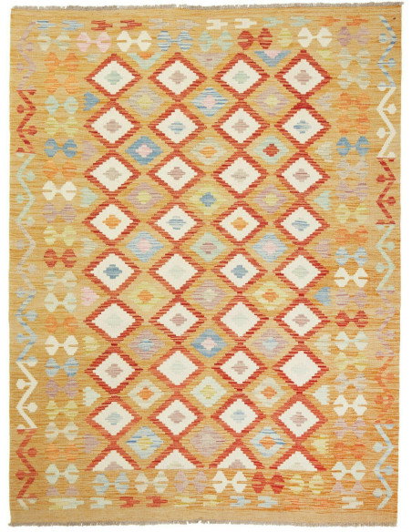 Kilim 150x199 Cm Kilim Afghanistan Hand-carded Wool (warp: