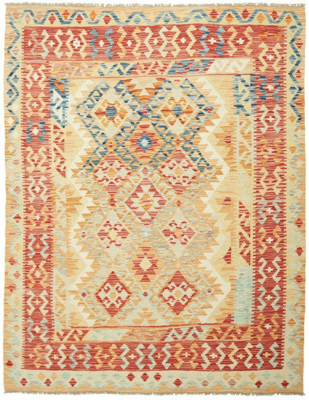 Kilim 156x198 Cm Kilim, Afghanistan, Hand-carded Wool (warp: