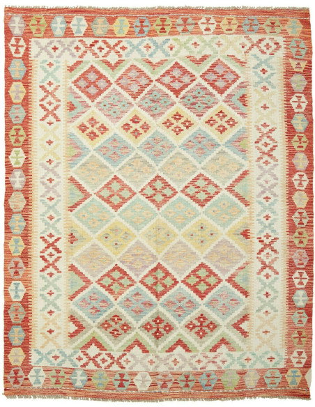 Kilim 157x195 Cm Afghan Kilim. Hand-carded Wool (cotton
