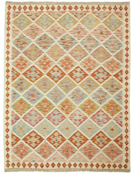 Kilim 150x198 Cm Kilim, Afghanistan, Lana Cardata A Mano,