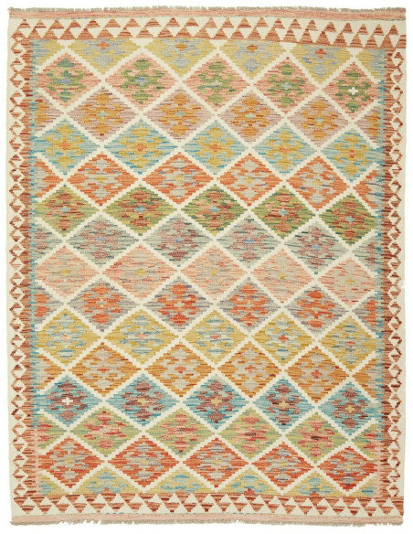 Kilim 153x199 Cm Kilim, Afghanistan, Lana Cardata A Mano
