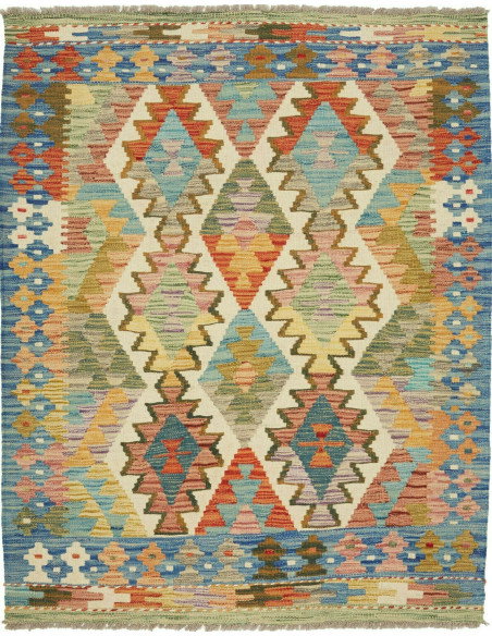 Kilim 104x134 Cm Kilim Afghanistan Lana Cardata A Mano Con