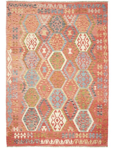 Kilim 207x295 Cm Kilim, Afghanistan, Hand-carded Wool (warp: