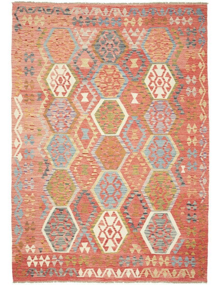 Kilim 207x295 Cm Kilim, Afghanistan, Lana Cardata A Mano