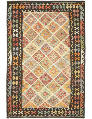 Kilim 196x297 Cm Kilim Afghanistan. Materiale: Lana Cardata