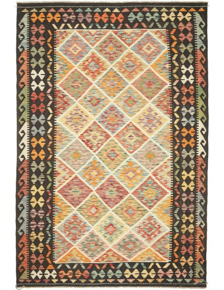 Kilim 196x297 Cm Kilim Afghanistan. Materiale: Lana Cardata