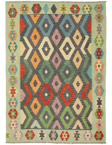 Kilim 170x244 Cm Kilim Afghanistan, Hand-carded Wool (cotton