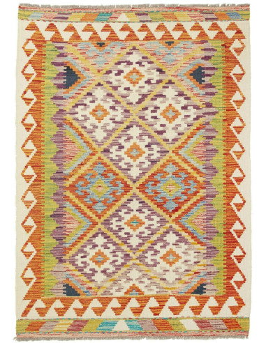 Kilim 102x142 Cm Kilim, Afghanistan, Hand-carded Wool, 0.3