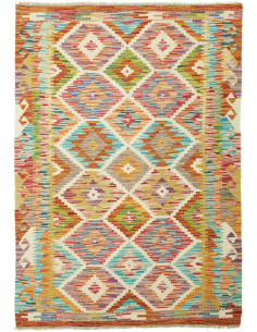Kilim 105x149 Cm Kilim, Afghanistan, Hand-carded Wool (warp: