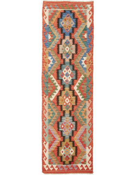 Kilim 73x245 Cm Kilim, Afghanistan, Lana Cardata A Mano,