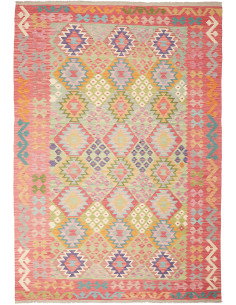 Kilim 205x293 Cm Kilim Afghanistan, Hand-carded Wool And
